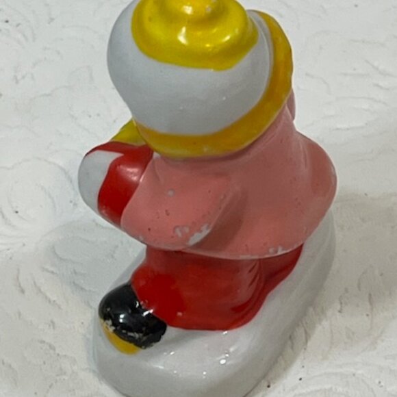 VTG 3 Piece Ceramic CLOWN BAND Figurines Violin Accordion Horn Musicians 3" - Picture 12 of 15